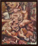 Georg Baselitz, Ein Werktätiger, 1967, oil on paper laid on canvas