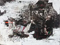 Mark Bradford, Drag Her to the Path, 2011, mixed media collage on canvas