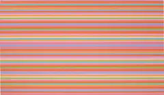 Orange Paired by Bridget Riley, 2013, oil on canvas, sold Jun 2017