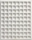Jan Schoonhoven, R72-19, 1972, painted papier-mâché on wood
