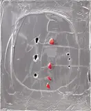 Lucio Fontana, Concetto Spaziale, 1961, oil and Murano glass on canvas