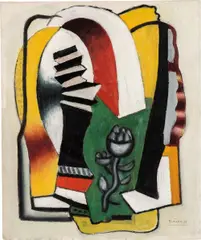 Fernand Léger, Composition à la fleur, 1931, oil on canvas laid on board