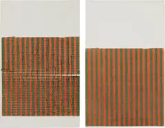 Two works (i-ii): Untitled by Wade Guyton, 2006, Epson UltraChrome inkjet on linen, sold Jun 2017