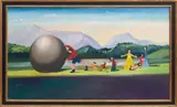 Voyage of Sisyphus by George Condo, 1995, oil on canvas, in artist's frame, sold Jun 2017
