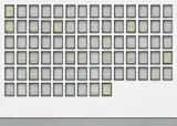 Die Leute sind ganz prima in Foggia by Joseph Beuys, 1973, typewriter ink and ink stamps on paper, in artist's frames, in 79 parts, offered Jun 2017