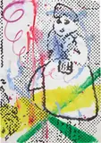 Sigmar Polke, l'enfant à la colombe, 1994, watercolour, gouache and ink on paper