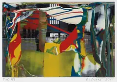 MV. 97 by Gerhard Richter, 2011, lacquer on colour photograph, sold Jun 2017