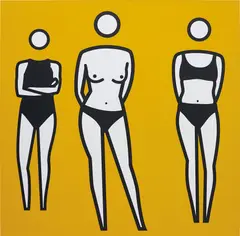 Bathers by Julian Opie, 2000, c-print mounted on board, sold Jun 2017