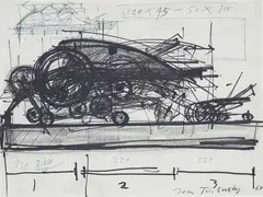 Char Nr. 8 by Jean Tinguely, 1967, felt tip pen, pencil and ballpoint pen, offered Jun 2017