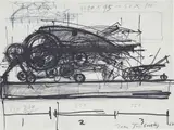 Jean Tinguely, Char Nr. 8, 1967, felt tip pen, pencil and ballpoint pen