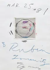 Untitled by Cy Twombly, 1981, chalk pastel, crayon and collage on paper, offered Jun 2017