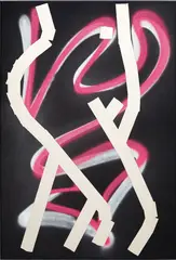 Eddie Peake, Grrrl, 2012, spray paint on polished steel