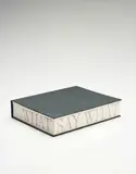Ed Ruscha, What Say - Say What, 2004, hardbound artist's book of blank pages, ink on the exposed edges of the book block