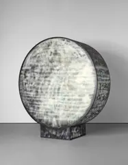 Sterling Ruby, Skull Drum I, 2008, formica, wood and spray paint