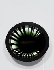 Iván Navarro, Abandon (Agbar), 2011, neon, mirror, one way mirror, painted wood and electrical components
