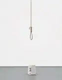 Liza Lou, Stairway to Heaven I, 2005, synthetic resin, steel, fiber glass, glass pearls, bucket and rope, in 2 parts