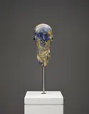 Barry X Ball, Laura Mattioli Rossi, 2000-2005, lapis lazuli aggregate, metal and wooden plinth