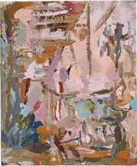 Untitled by Katy Moran, 2006, acrylic and collage on canvas, offered Jun 2017