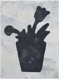 Donald Baechler, Family Planning #1, 1997-2002, acrylic and fabric collage on canvas