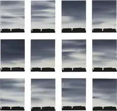 Clouds (1-12) by Rafał Bujnowski, 2004, oil on canvas, in 12 parts, sold Jun 2017
