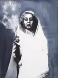Afshin Pirhashemi, Femme à la cigarette, 2007, oil on canvas