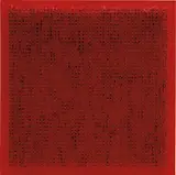 Bernard Aubertin, Tableau Clous, 1969, Nägel auf Holz, rot bemalt