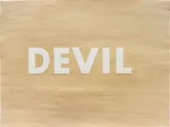 Ed Ruscha, Devil, 1975, blackberry juice on paper