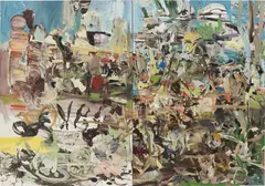 Cecily Brown, Park, 2004, oil on linen, diptych