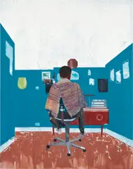 Hurvin Anderson, Peter's Series: Back, 2008, oil on canvas