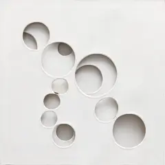 Paolo Scheggi, Eclisse, 1969, white acrylic on 3 superimposed canvases