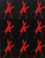 Andy Warhol, Knives, 1982, silkscreen ink and synthetic polymer on canvas