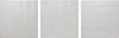 Walter Leblanc, Twisted Strings, 1976 - 1977, cotton string and white latex on canvas, triptych