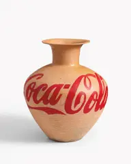 Coca-Cola by Ai Weiwei, 2012, acrylic on Han dynasty vase, sold Oct 2017