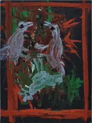 Dreimal by Georg Baselitz, 1989, oil on canvas, sold Oct 2017