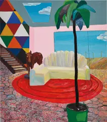 Untitled by Shara Hughes, 2005, oil and acrylic on canvas, sold Oct 2017