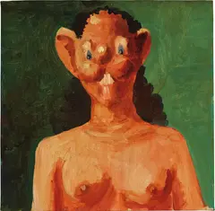 Untitled by George Condo, 2000, oil on canvas, sold Oct 2017