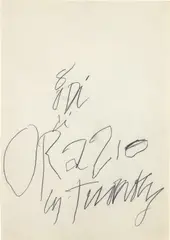 8 Odi di Orazio by Cy Twombly, 1968, pencil on paper, offered Oct 2017