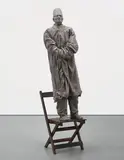 Juan Muñoz, Standing Arab with Fez, 1998, polyester resin and steel