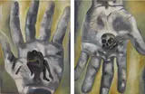Francesco Clemente, Wait & Give, 2004, oil on linen, diptych