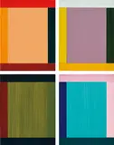 Imi Knoebel, Anima Mundi 23-4, 2010 - 2011, acrylic on synthetic paper, in 4 parts