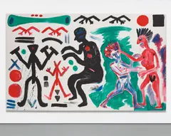 Untitled by A. R. Penck, 1982, oil on canvas, sold Oct 2017