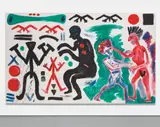Untitled by A. R. Penck, 1982, oil on canvas, sold Oct 2017