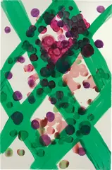 KGE12303 by Katharina Grosse, 2005, acrylic on paper, sold Oct 2017
