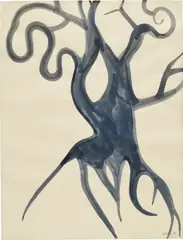 Untitled by Albert Oehlen, 1990, blue ink on paper, offered Oct 2017