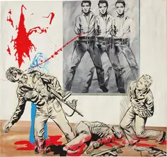 Georgy Ostretsov, ELVISES, 2011, acrylic and enamel on canvas