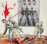 Georgy Ostretsov, ELVISES, 2011, acrylic and enamel on canvas