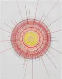 Damien Hirst, All around the world, 2002, acrylic, oil pastel and crayon on etched ground