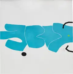 Victor Pasmore, Reason and Impulse, 1996, oil, spray paint and charcoal on board