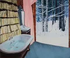 Dexter Dalwood, Wittgenstein’s Bathroom, 2001, oil on canvas