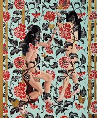 Asli Özok, Garden of Armina Rose, 2017, oil and gold leaf on canvas